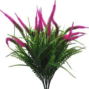 Artificial Plants Flowers Fake Outdoor UV Resistant Plants Faux Plastic Greenery